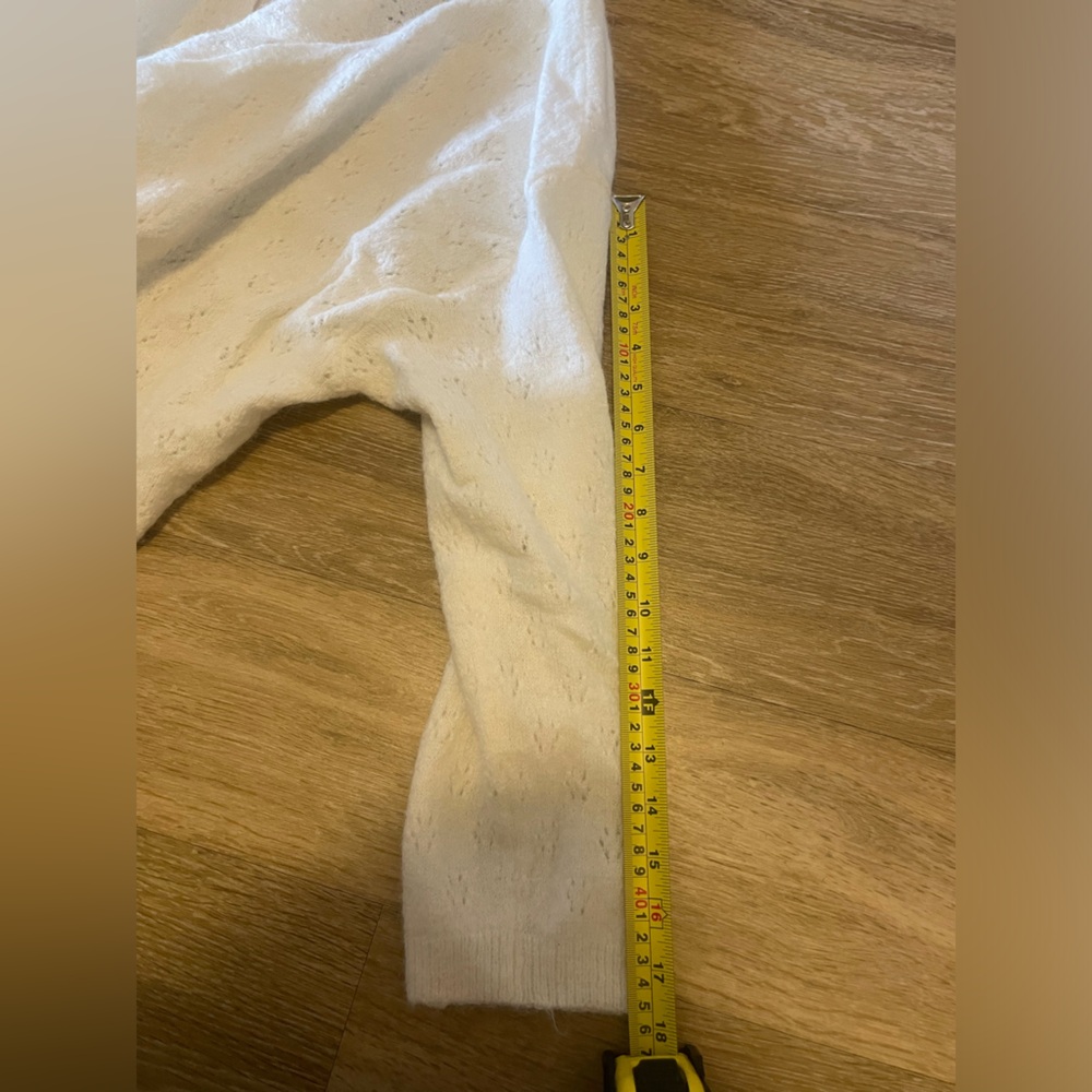 Smash + Tess Elegant White Open-Front Sweater - Picture 5 of 7